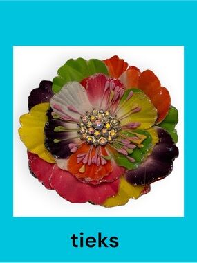 Tieks Rainbow Flower with Rhinestone Center